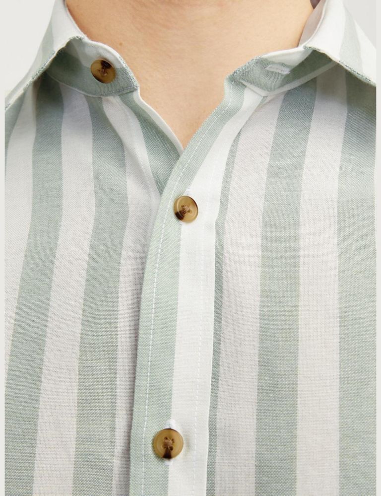 Pure Cotton Striped Oxford Shirt 7 of 8