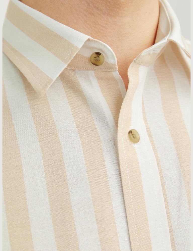 Pure Cotton Striped Oxford Shirt 6 of 8