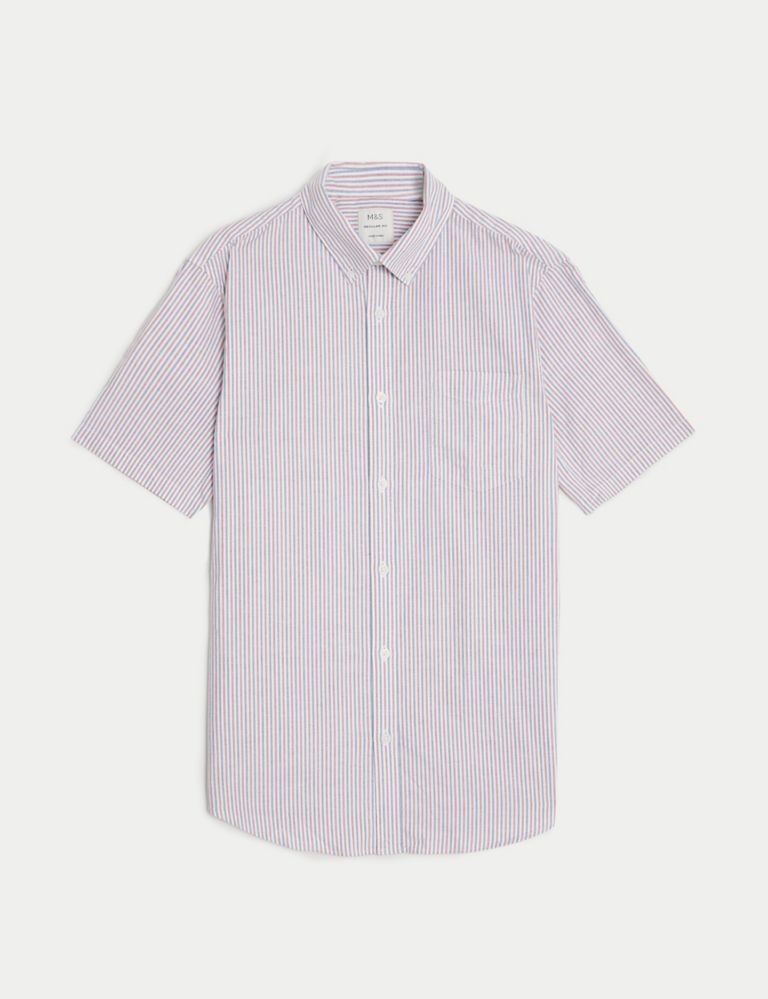 Pure Cotton Striped Oxford Shirt 2 of 5