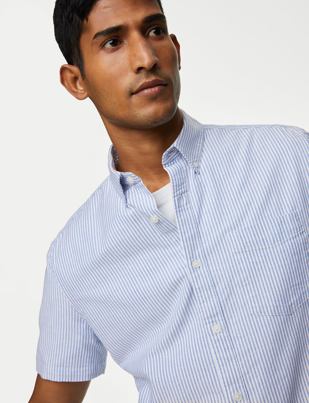 Pure Cotton Striped Oxford Shirt 4 of 5