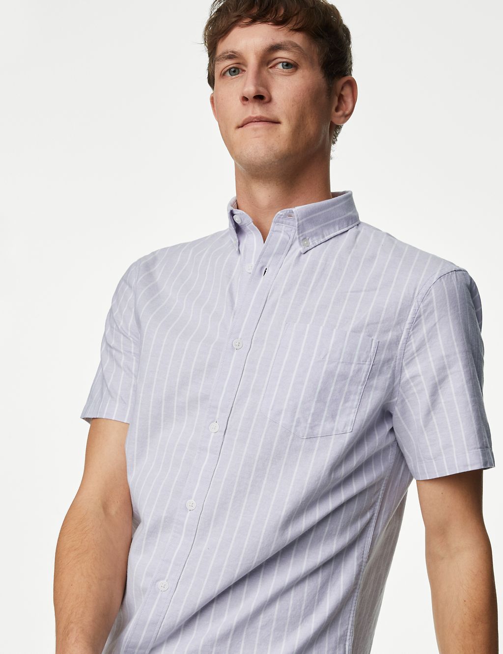 Pure Cotton Striped Oxford Shirt 4 of 5
