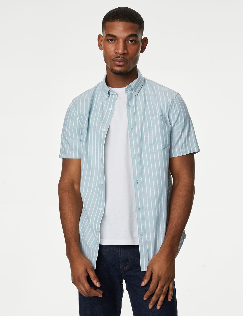 Pure Cotton Striped Oxford Shirt 4 of 6