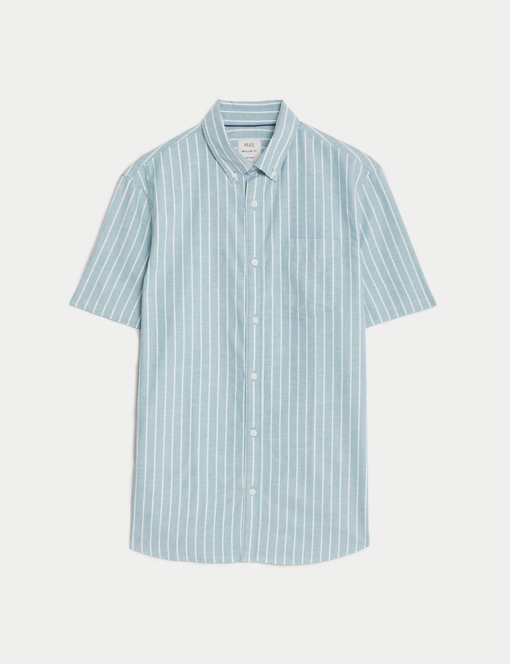 Pure Cotton Striped Oxford Shirt 1 of 6