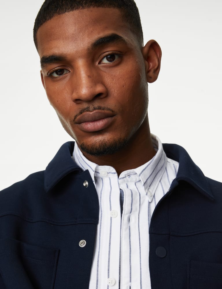 Pure Cotton Striped Oxford Shirt 1 of 5