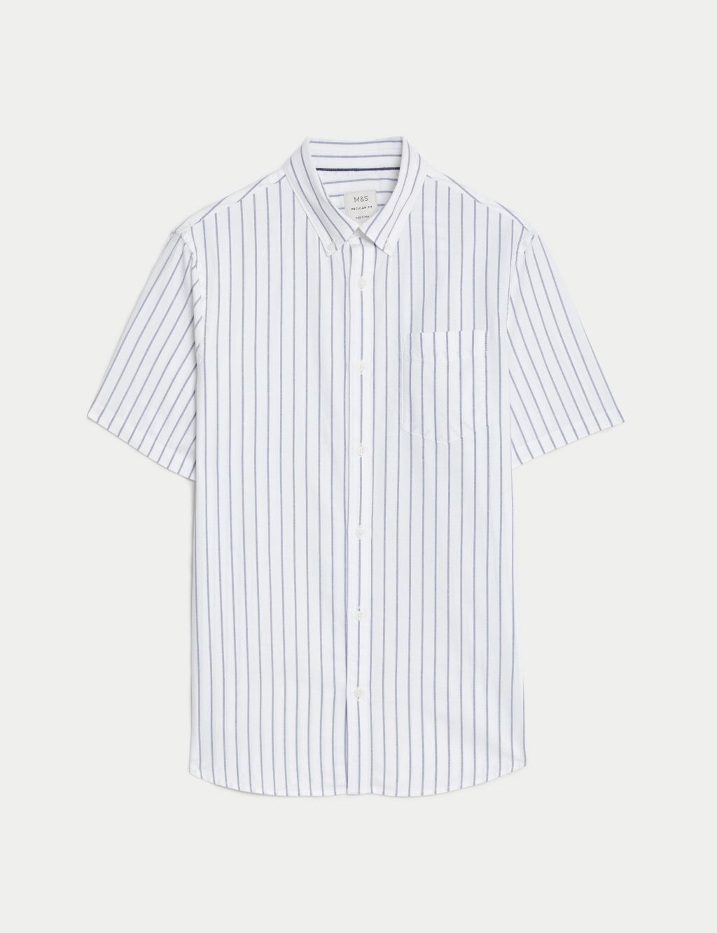 Pure Cotton Striped Oxford Shirt 1 of 5