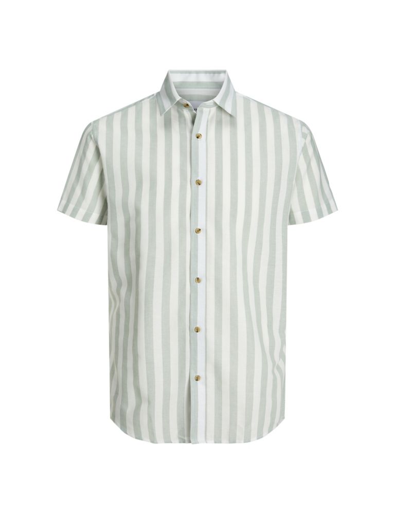 Pure Cotton Striped Oxford Shirt 2 of 8