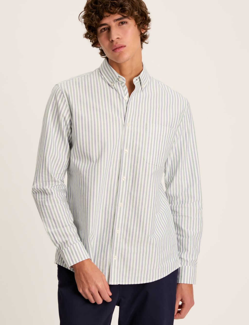 Pure Cotton Striped Oxford Shirt 6 of 7