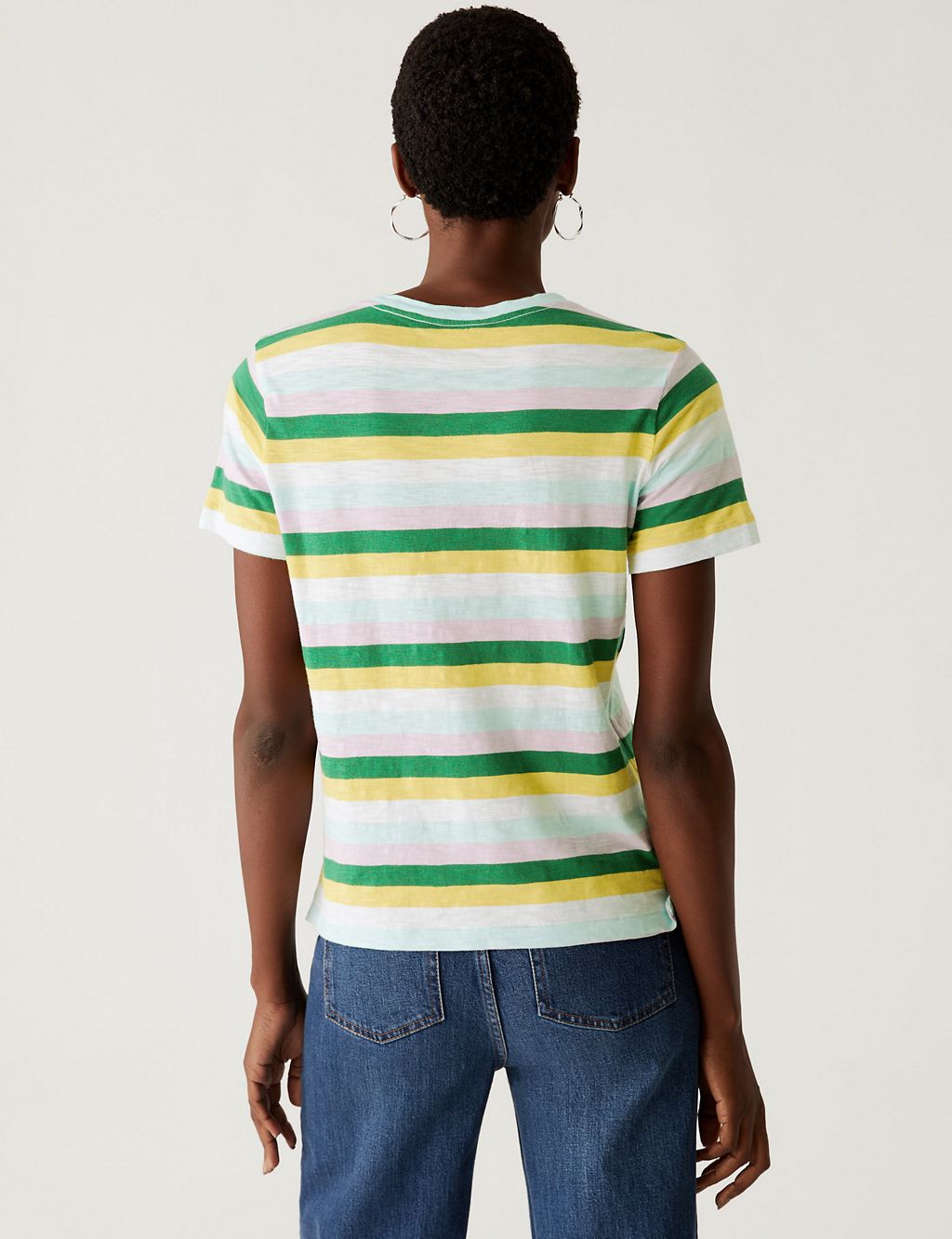 Pure Cotton Striped Pocket T-Shirt | M&S Collection | M&S