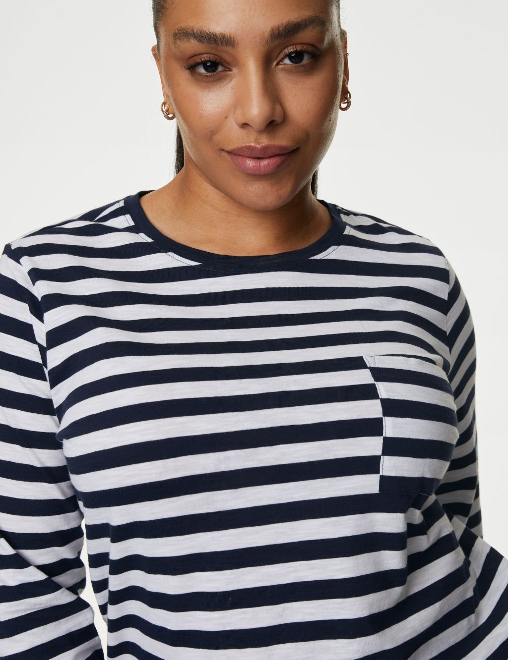 Pure Cotton Striped Pocket T-Shirt 4 of 5