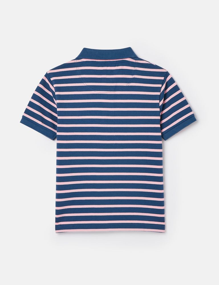 Pure Cotton Striped Polo Shirt (2-12 Yrs) 2 of 5