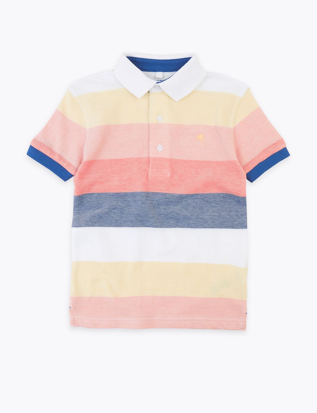 Pure Cotton Striped Polo Shirt (2-7 Yrs) 1 of 4