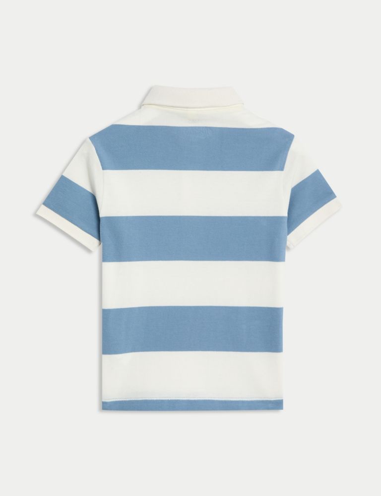 Pure Cotton Striped Polo Shirt (2-8 Yrs) 5 of 5