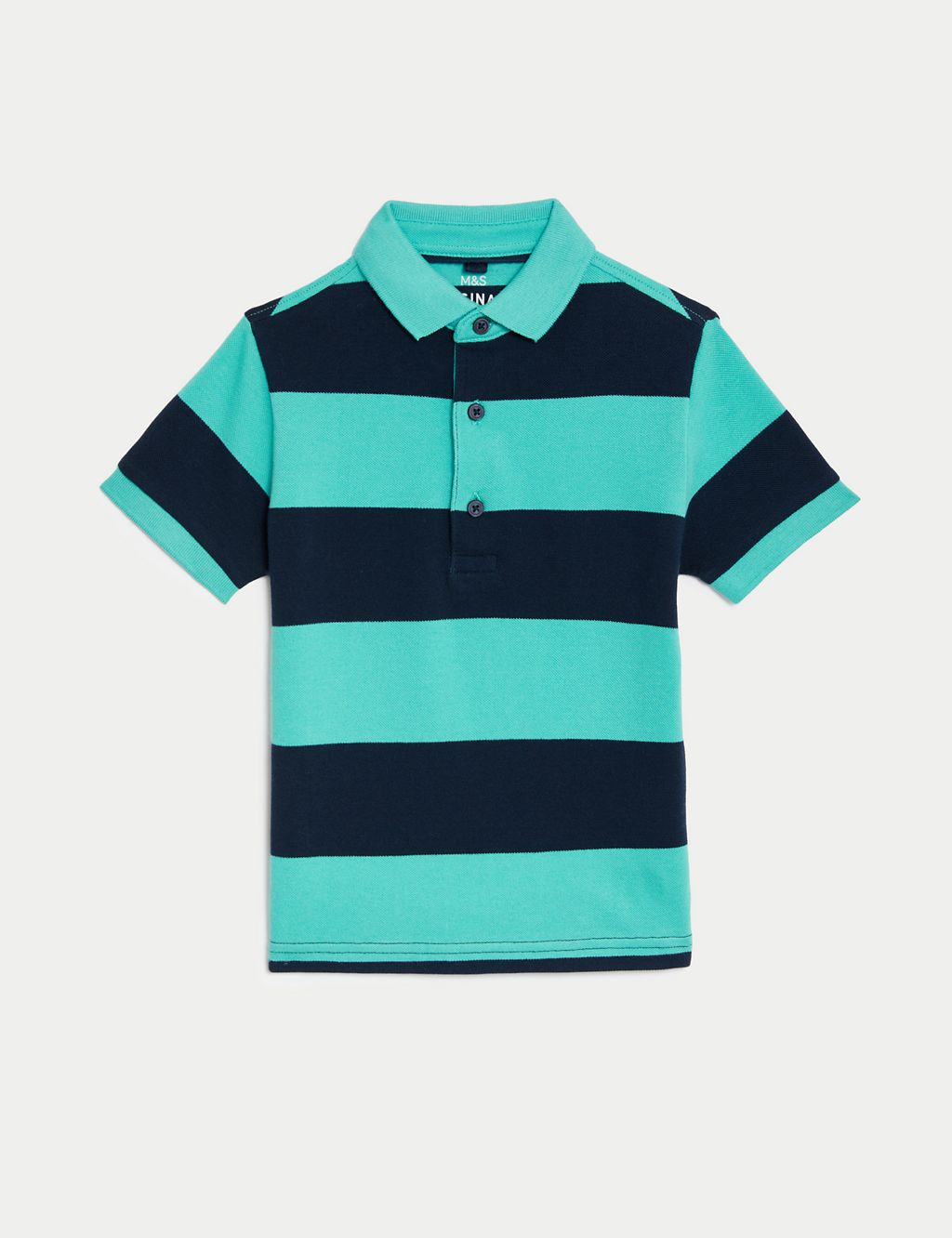 Pure Cotton Striped Polo Shirt (2-8 Yrs) 1 of 5