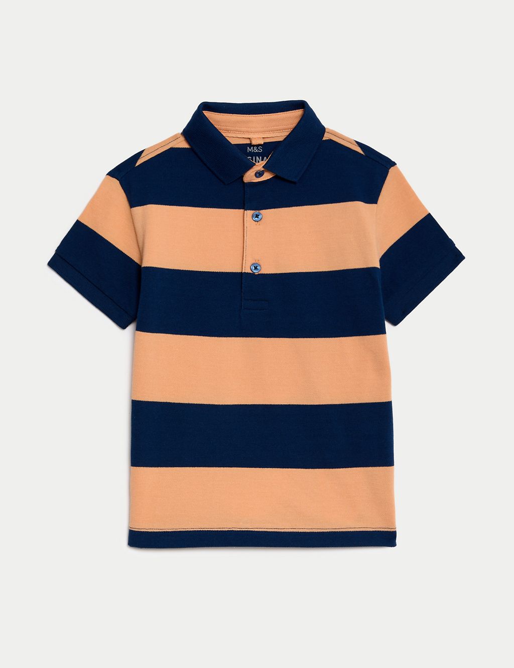 Pure Cotton Striped Polo Shirt (2-8 Yrs) 1 of 5
