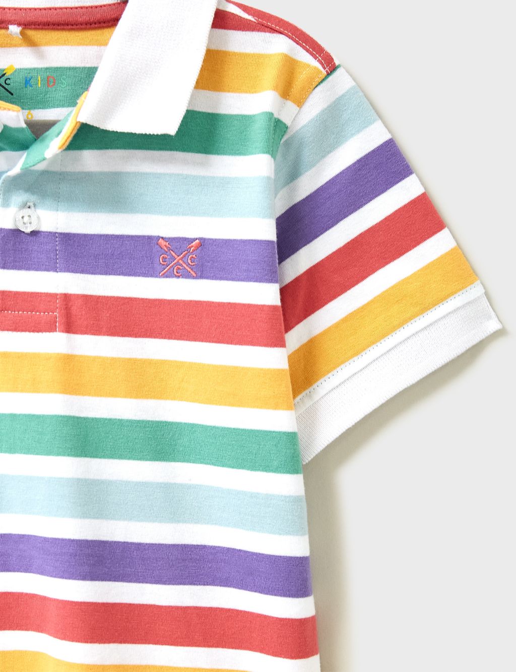 Pure Cotton Striped Polo Shirt (3-12 Yrs) 4 of 4