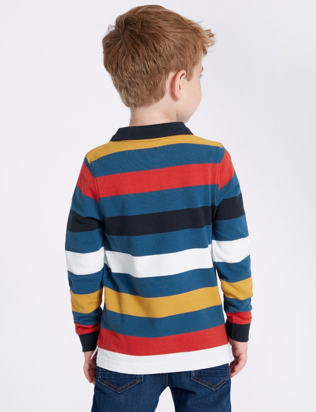 Pure Cotton Striped Polo Shirt (3 Months - 7 Years) 2 of 3