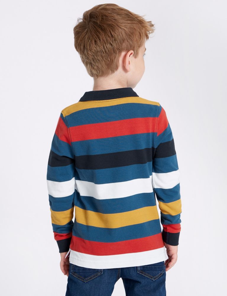 Pure Cotton Striped Polo Shirt (3 Months - 7 Years) 3 of 3