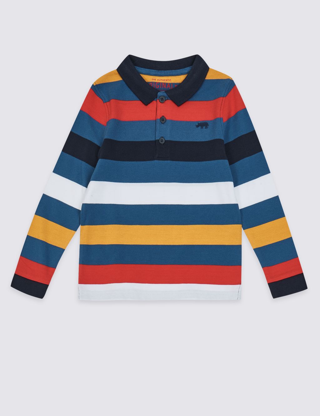 Pure Cotton Striped Polo Shirt (3 Months - 7 Years) 1 of 3