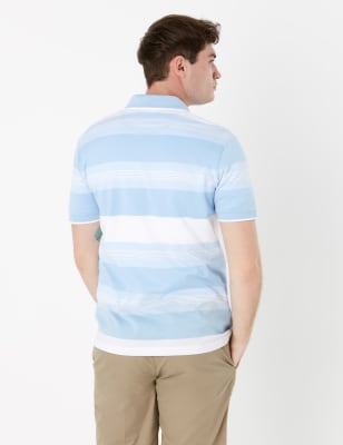 Mens striped hotsell polo t shirt