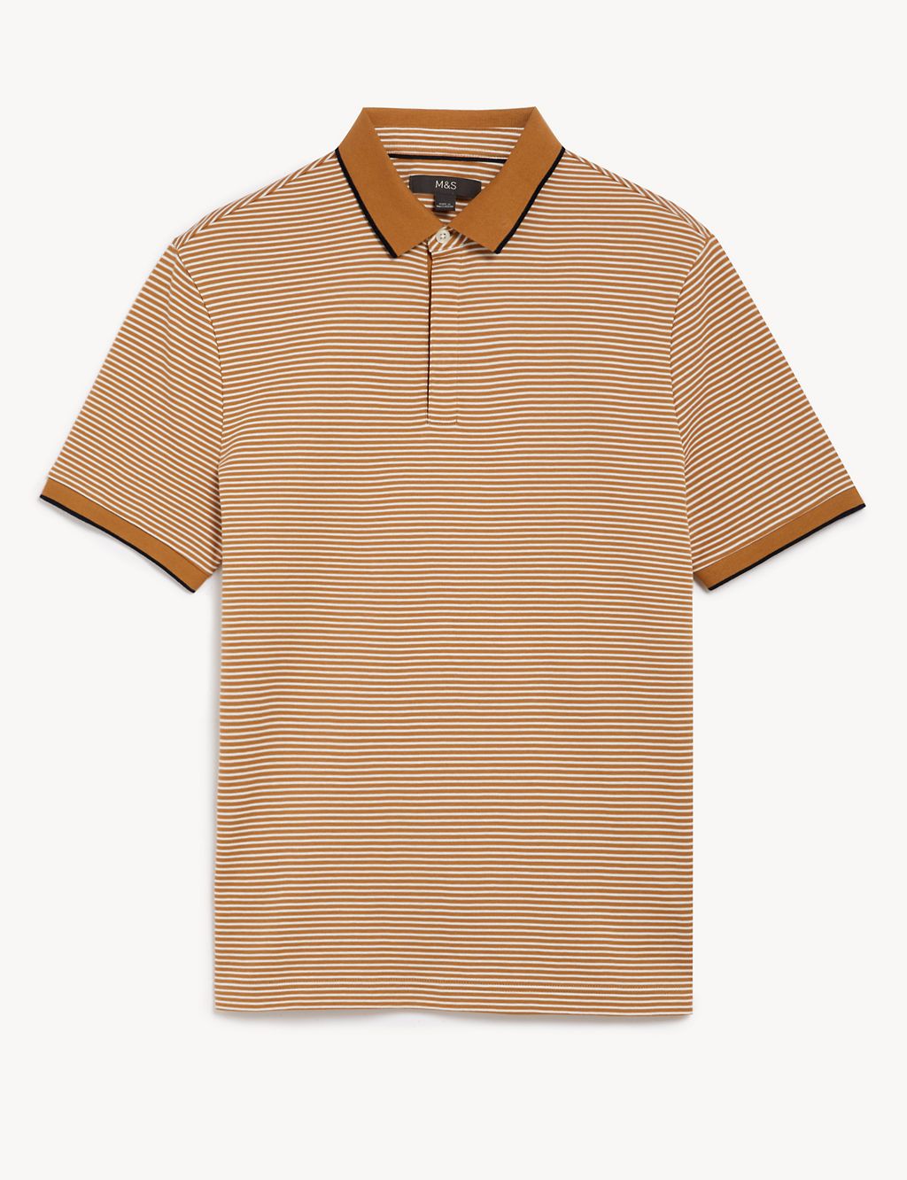 Pure Cotton Striped Polo Shirt 2 of 5