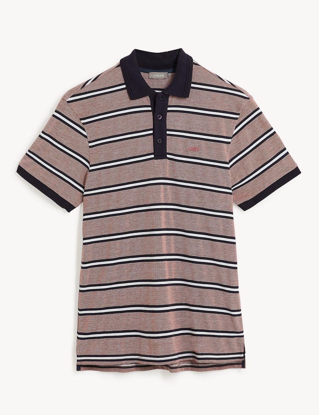 Pure Cotton Striped Polo Shirt 1 of 6