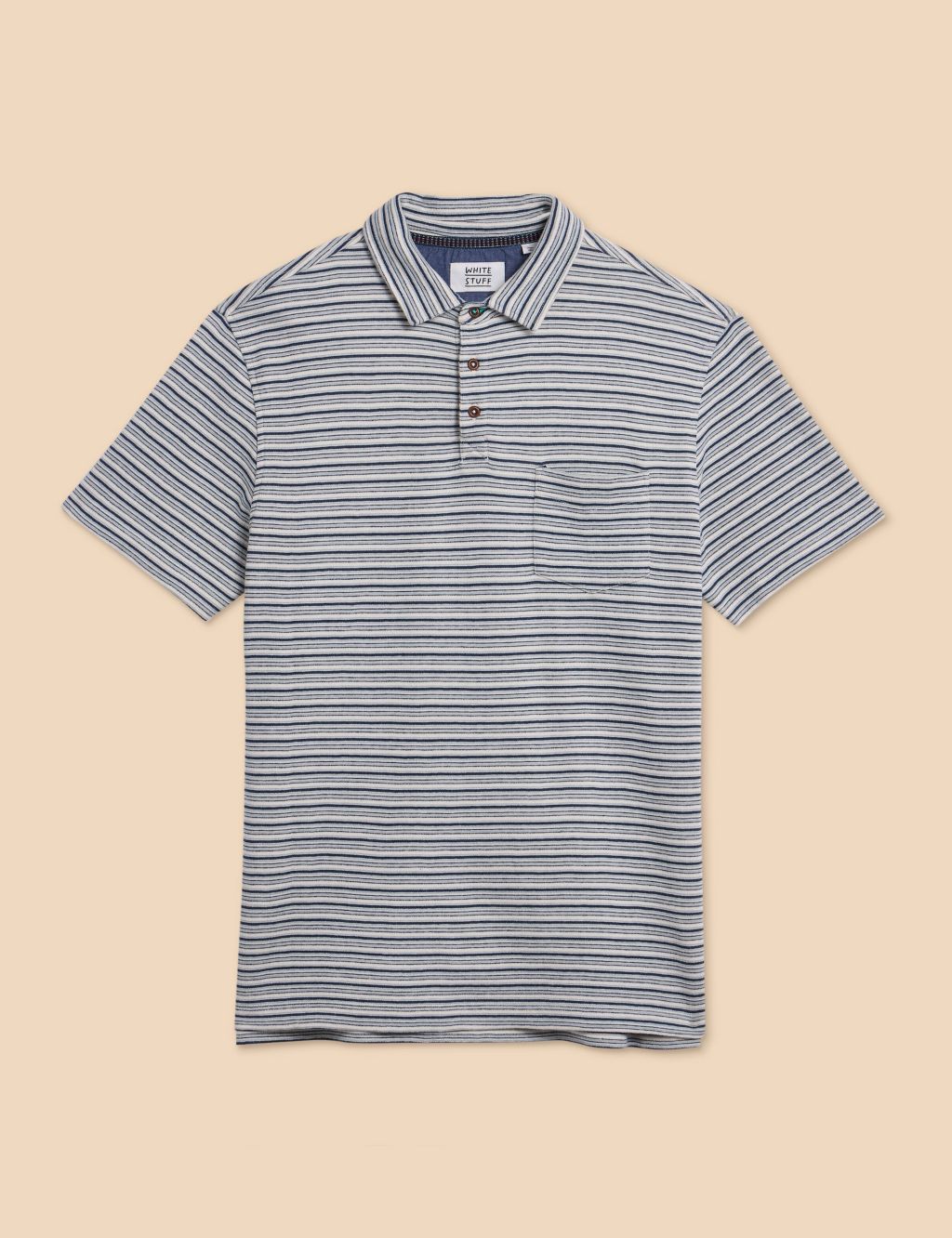 Pure Cotton Striped Polo Shirt 1 of 5