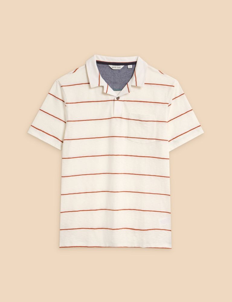 Pure Cotton Striped Polo Shirt 2 of 6