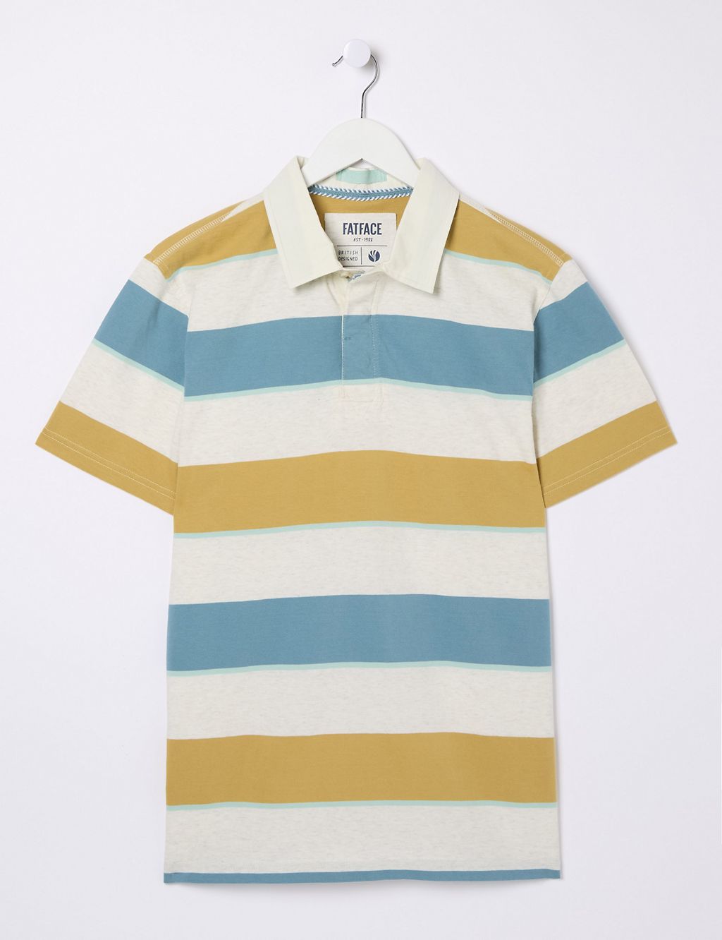 Pure Cotton Striped Polo Shirt 1 of 6