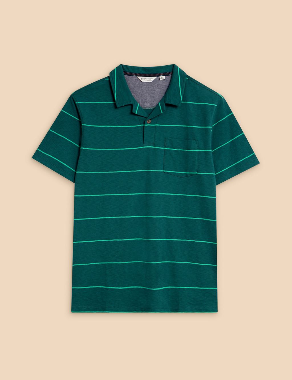 Pure Cotton Striped Polo Sirt 1 of 6