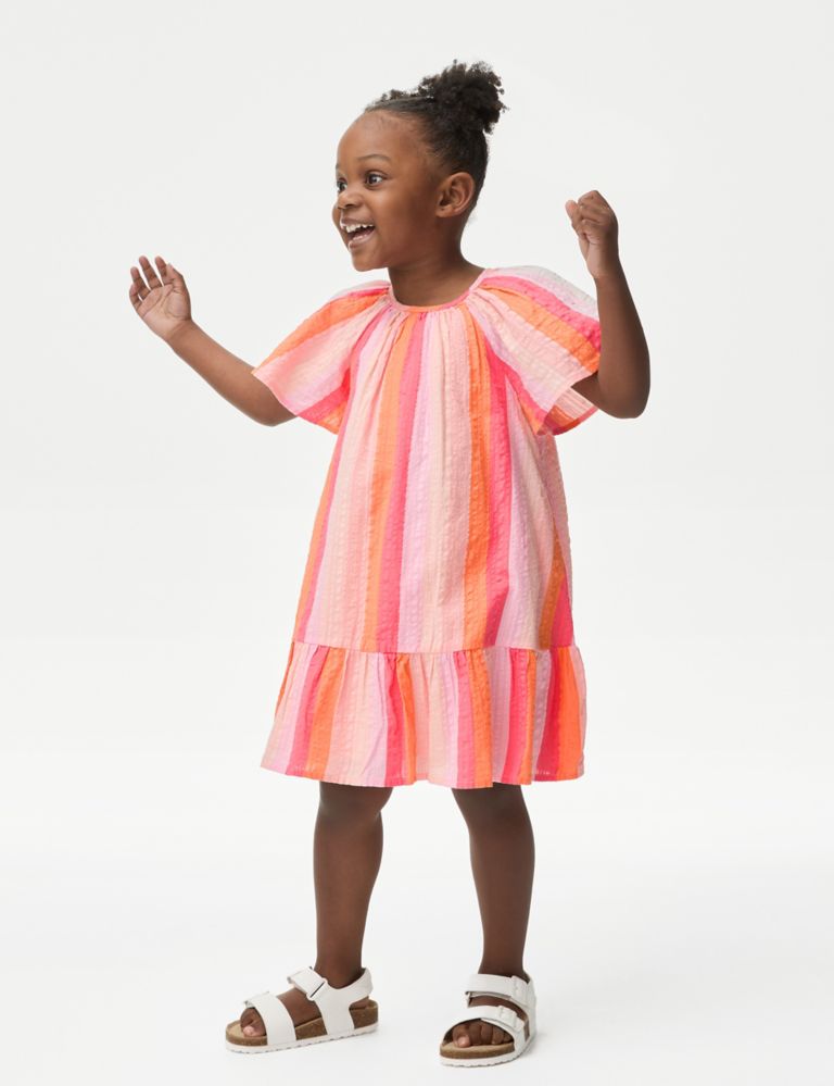 Pure Cotton Striped Printed Dress (2-8 Yrs) 6 of 6