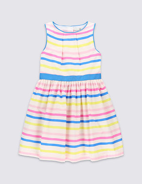Pure Cotton Striped Prom Dress  (1-7 Years) Image 2 of 3