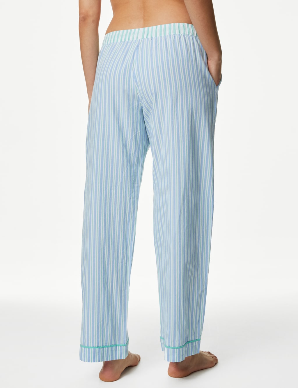 Pure Cotton Striped Pyjama Bottoms M S Collection M S