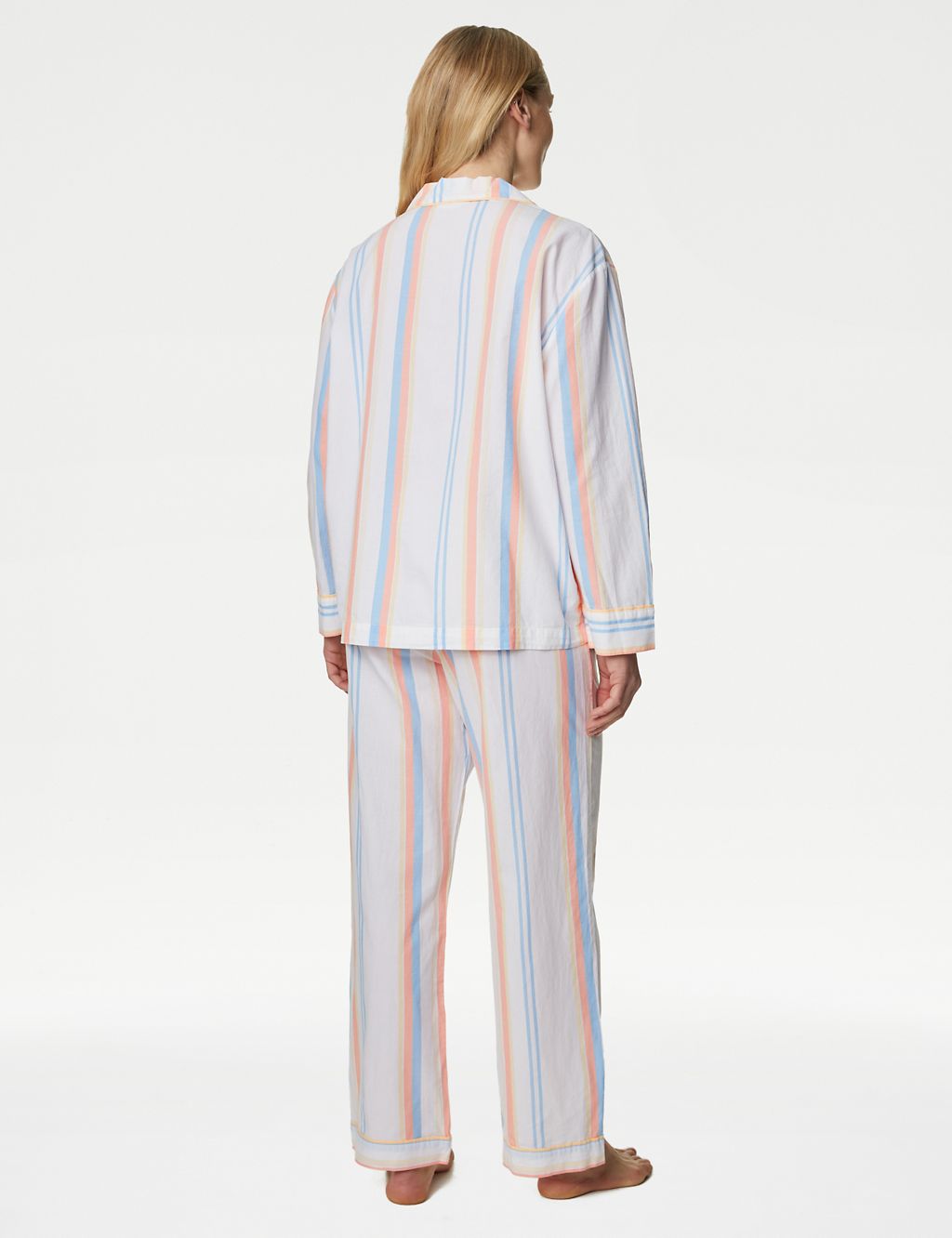 Pure Cotton Striped Pyjama Set 6 of 6