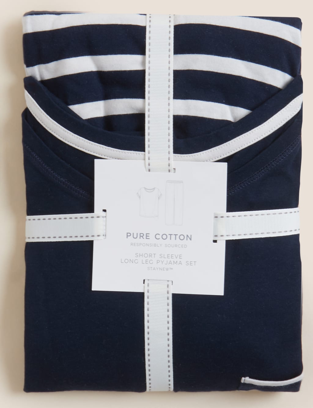 Pure Cotton Striped Pyjama Set 1 of 3