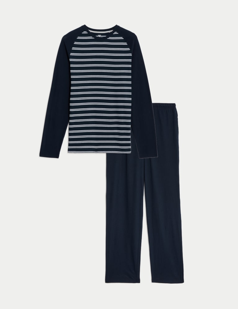 Pure Cotton Striped Pyjama Set 2 of 6