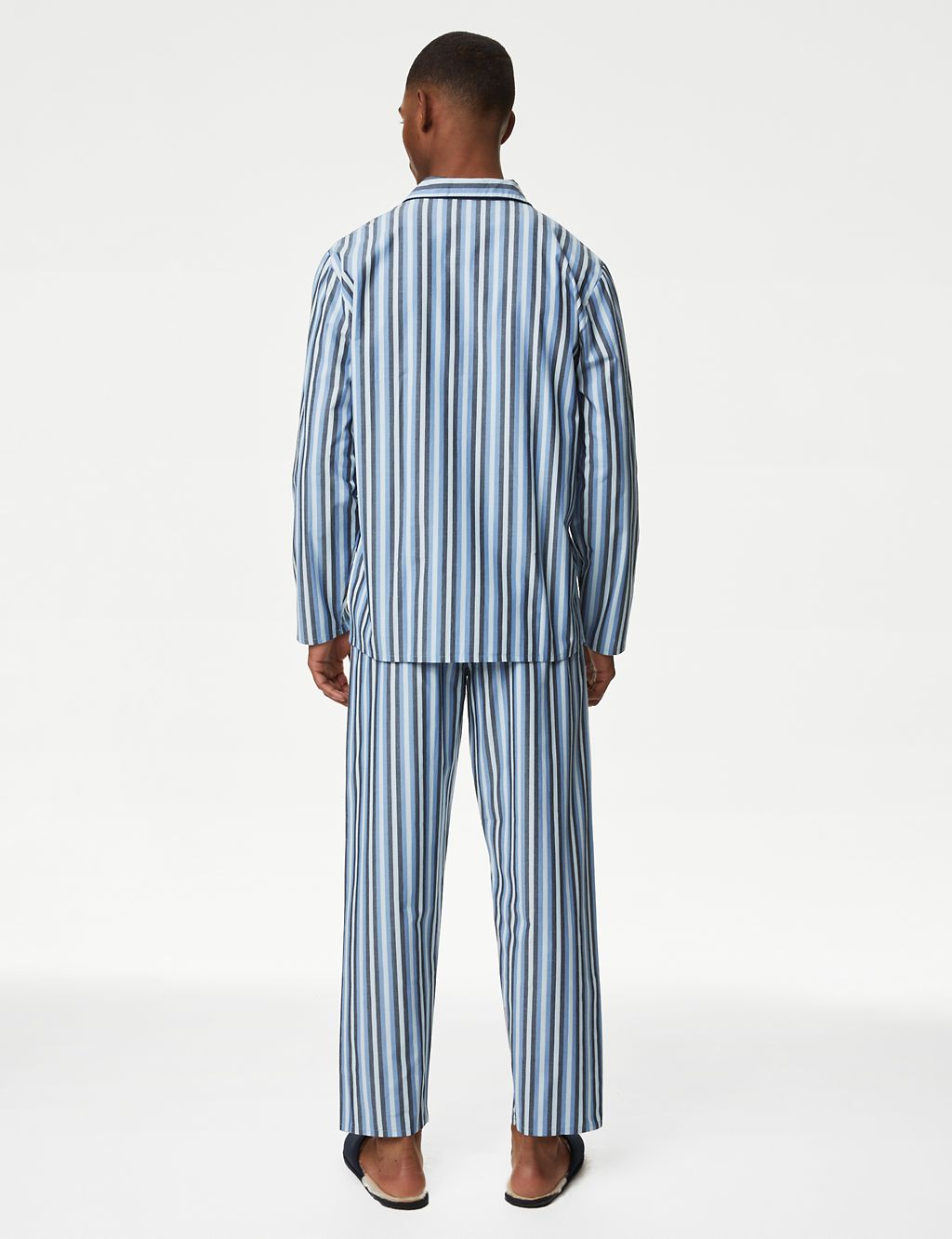 Pure Cotton Striped Pyjama Set 5 of 6