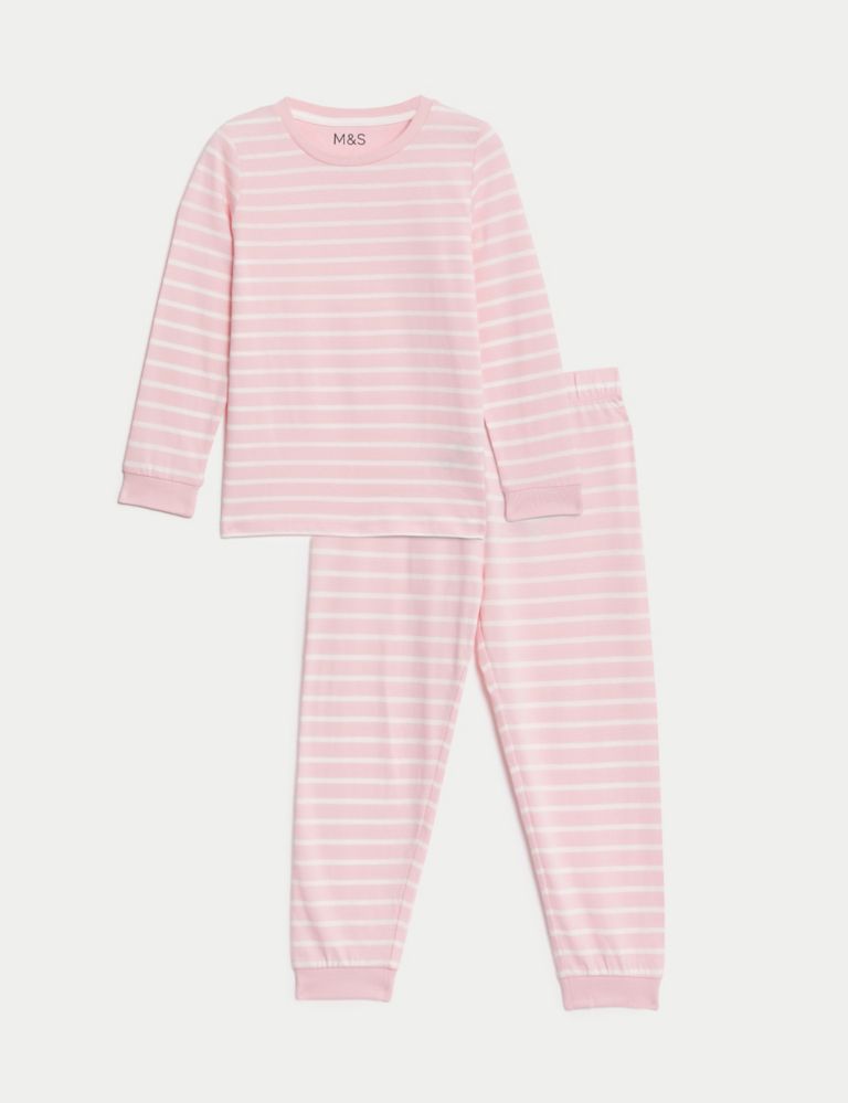 Pure Cotton Striped Pyjamas (1-8 Yrs) 2 of 5