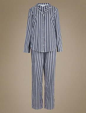 Pure Cotton Striped Pyjamas Image 2 of 4