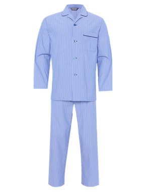 Pure Cotton Striped Pyjamas Image 2 of 5