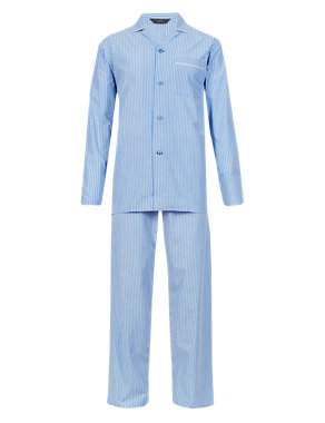 Pure Cotton Striped Pyjamas Image 2 of 5