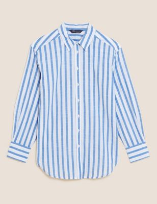 Pure Cotton Striped Regular Fit Shirt Image 2 of 7