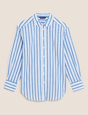 Pure Cotton Striped Regular Fit Shirt Image 2 of 7
