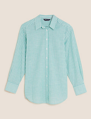Pure Cotton Striped Regular Fit Shirt Image 2 of 5