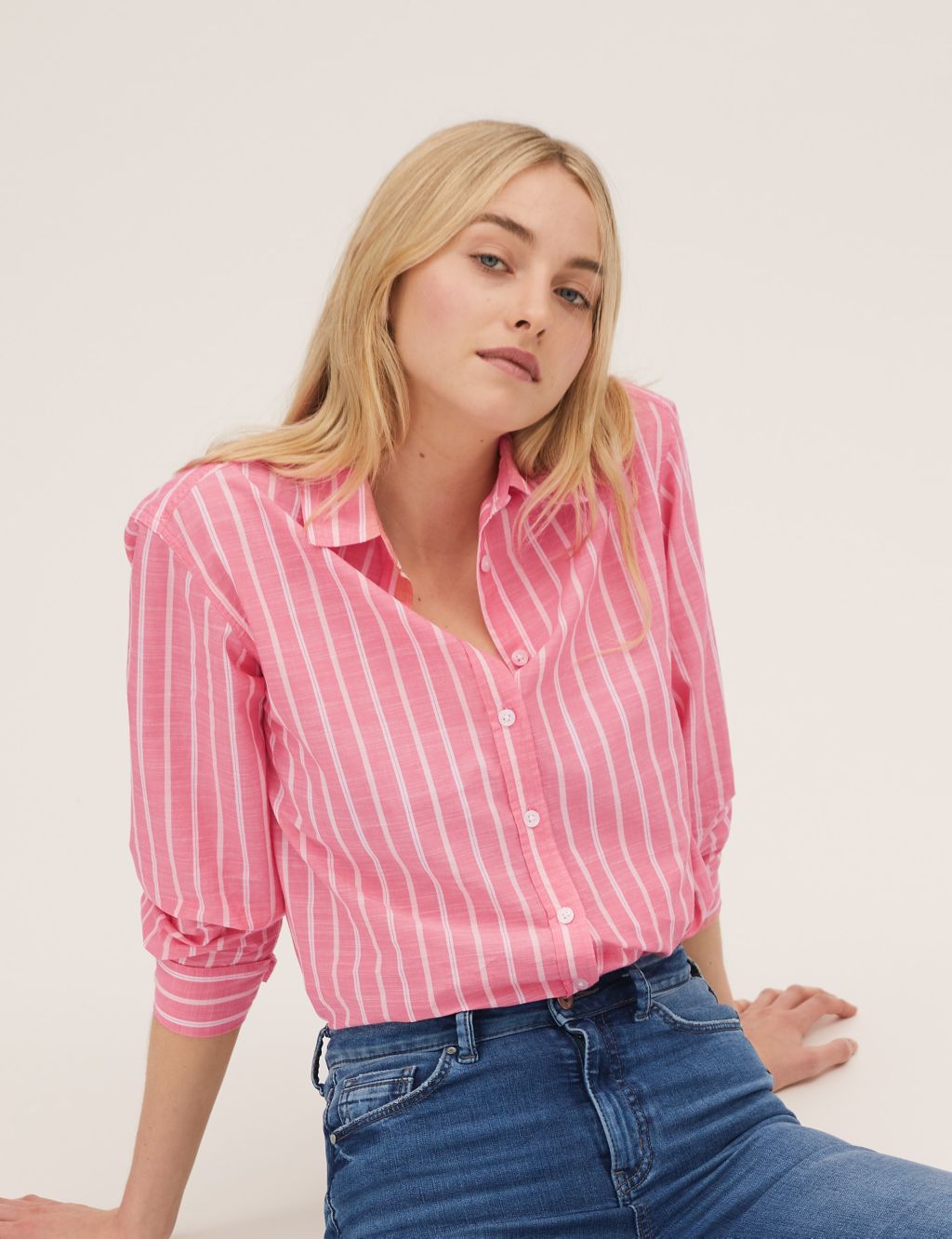 Pure Cotton Striped Regular Fit Shirt | M&S Collection | M&S