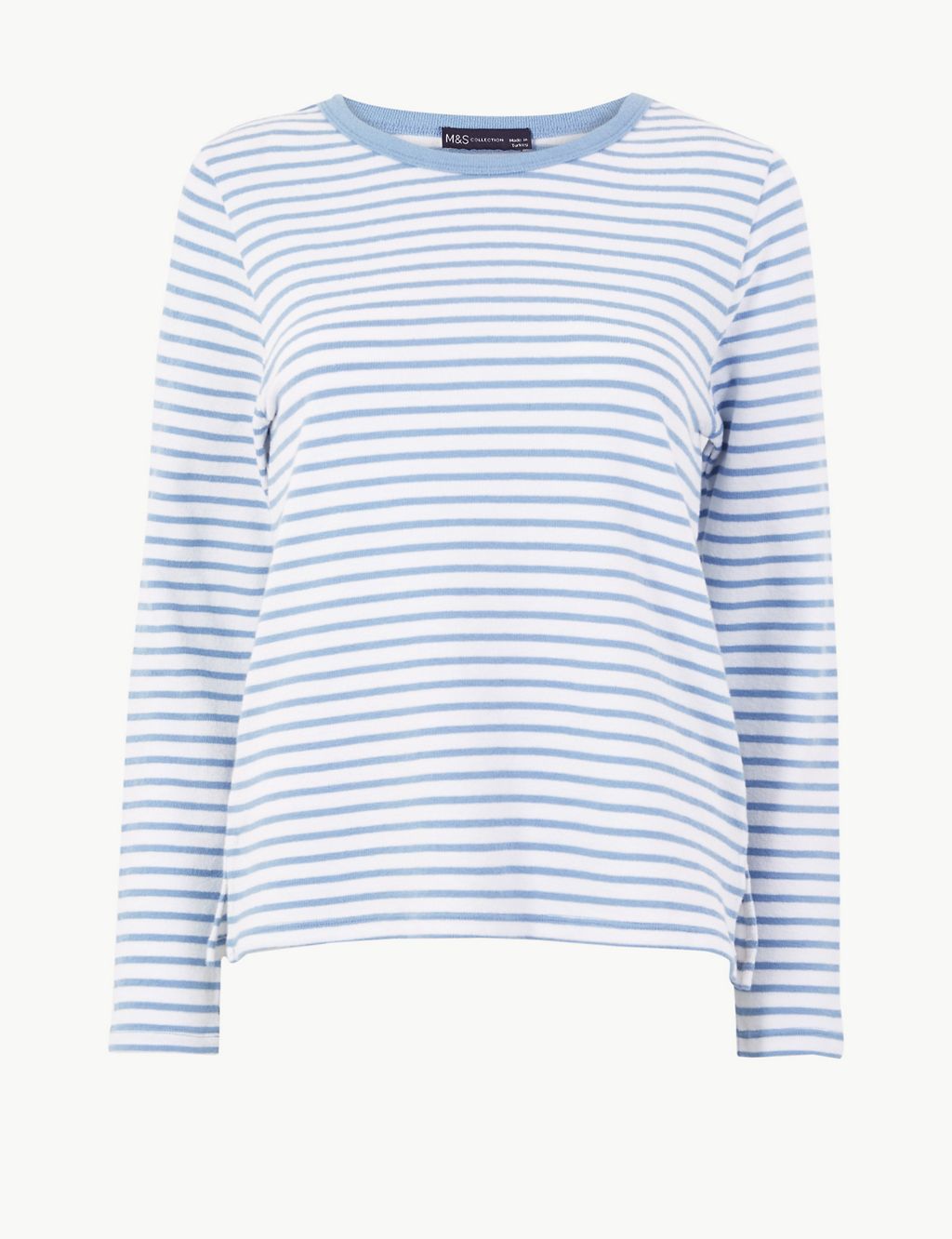 Pure Cotton Striped Regular Fit Sweatshirt 1 of 4
