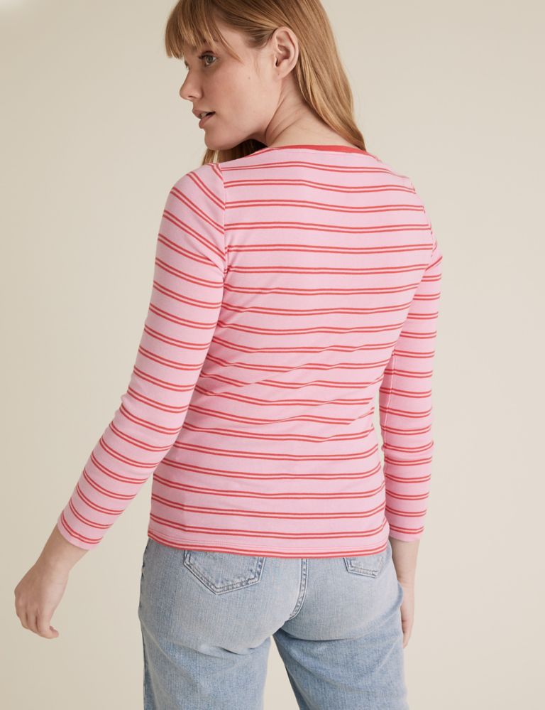 Pure Cotton Striped Regular Fit Top 4 of 6