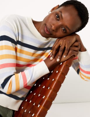 m&s striped jumper