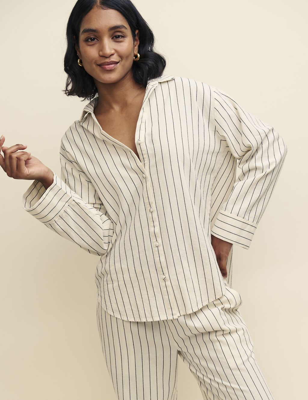 Pure Cotton Striped Relaxed Shirt 3 of 4
