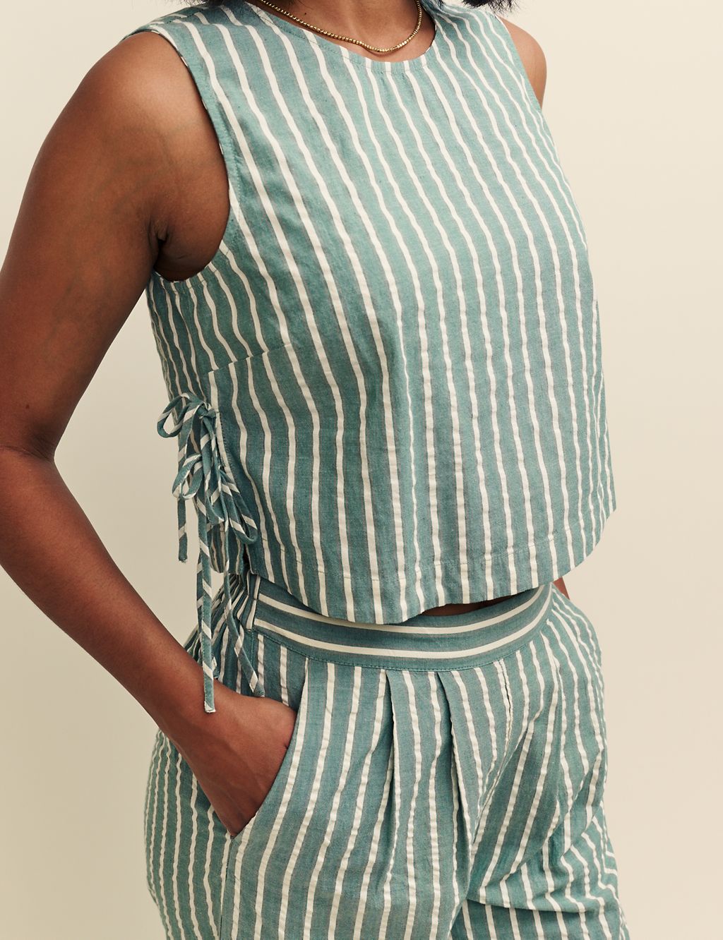 Pure Cotton Striped Relaxed Top 4 of 5