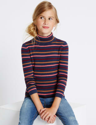 Striped polo clearance neck